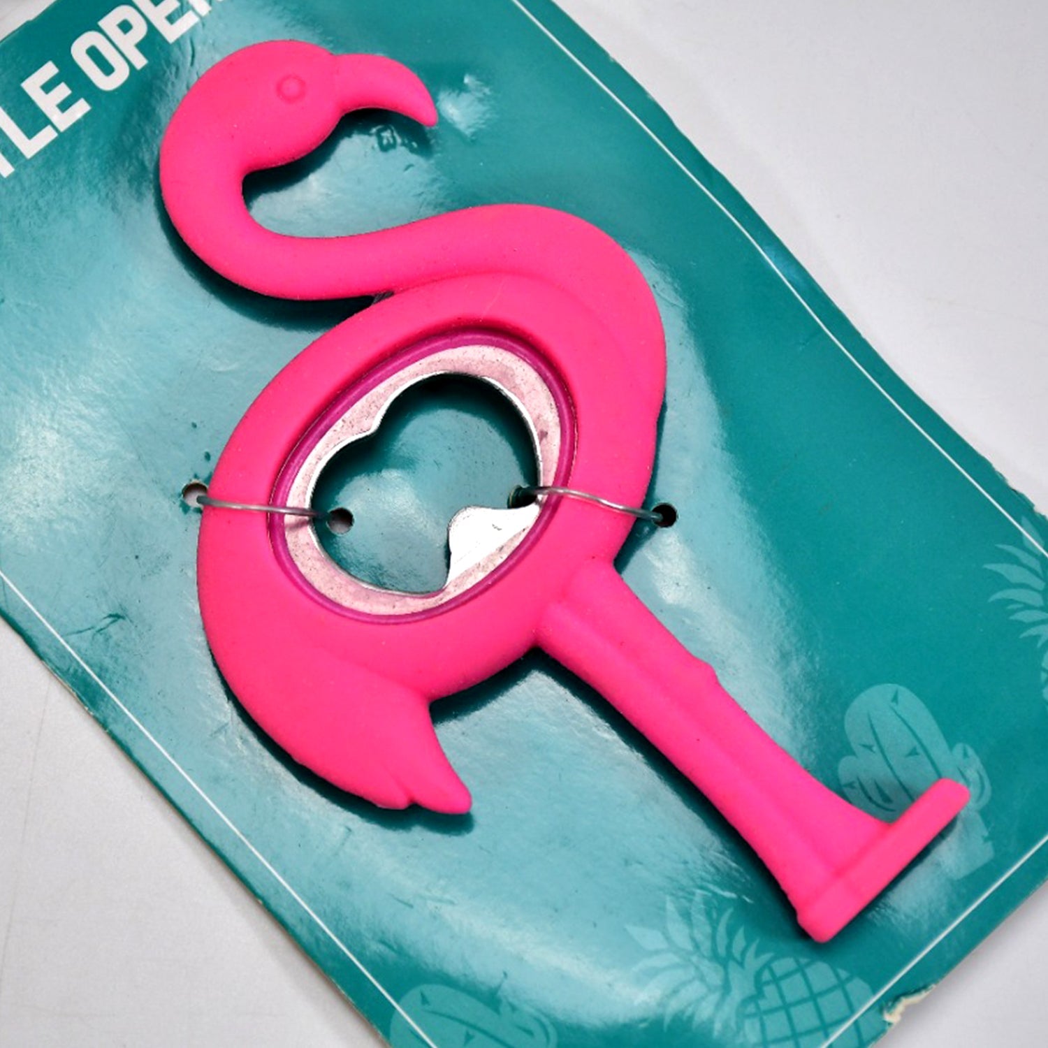 2747 Flamingo Novelty Bottle Opener - Ideal for Cocktail Parties - Made from Silicone and Stainless Steel DeoDap 2747 Flamingo Novelty Bottle Opener - Ideal for Cocktail Parties - Made from Silicone and Stainless Steel DeoDap